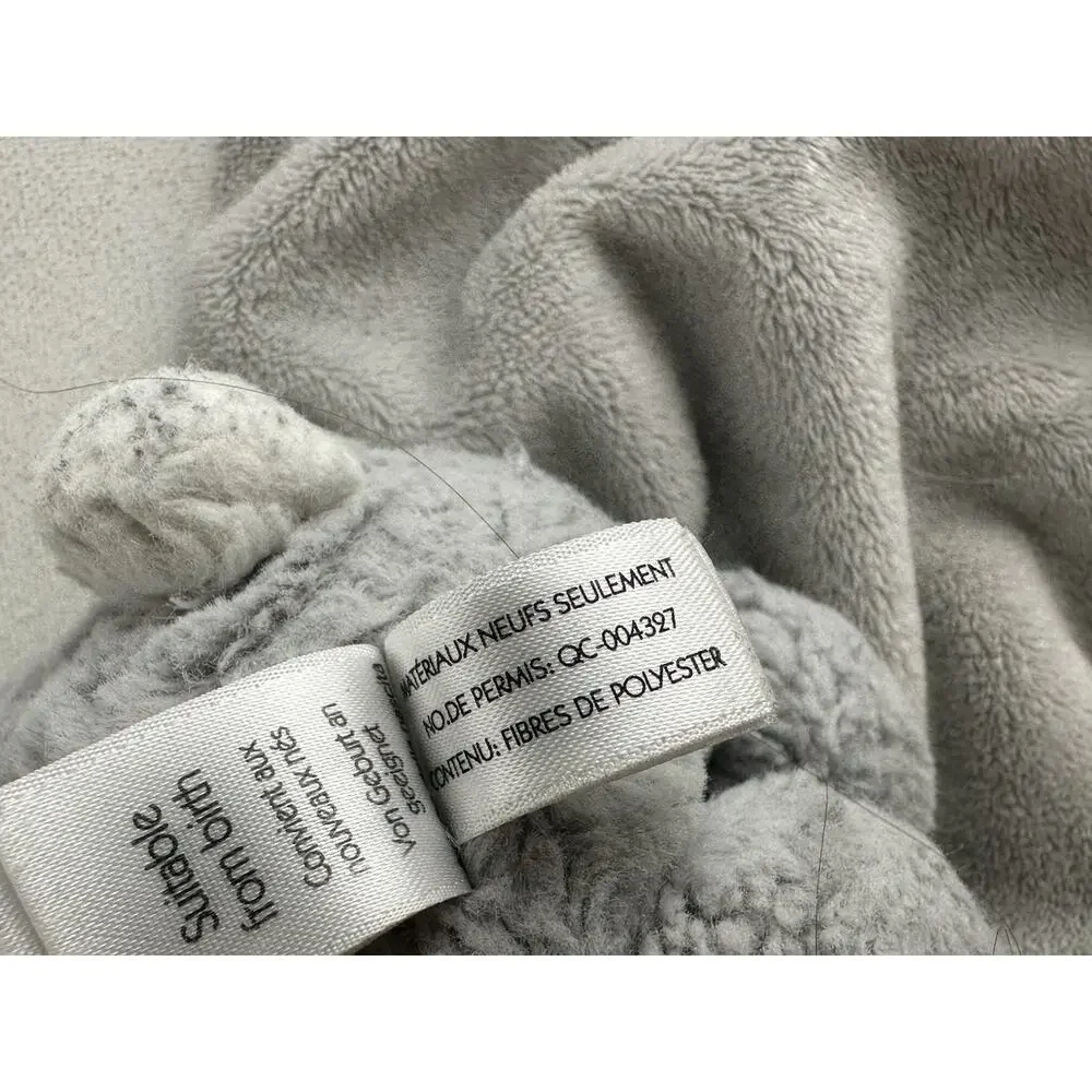 Jellycat Bashful Bunny Lovey Plush Security Baby Blanket Gray 12x12”
